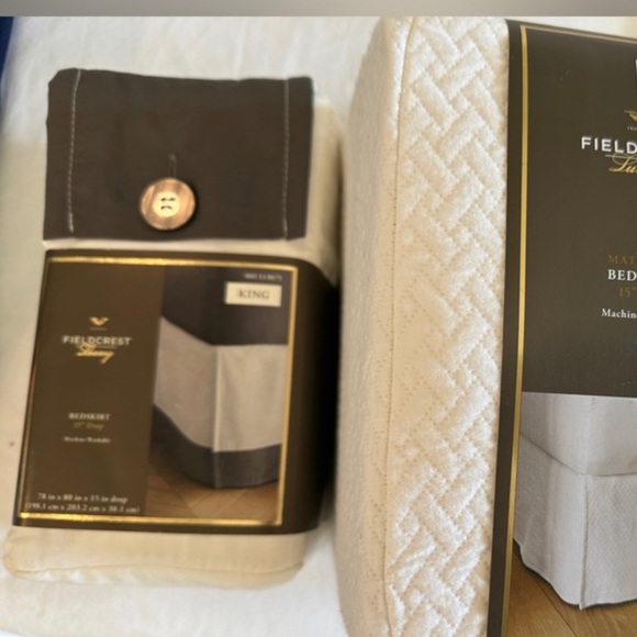 Fieldcrest Bedding Brand New Fieldcrest Luxury King Bed Skirt White